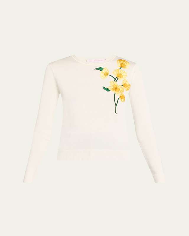 Floral Embroidered Sweater